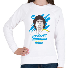 PRINTFASHION Diego Maradona 1 - Női pulóver - Fehér