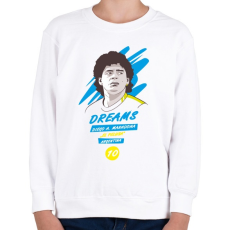 PRINTFASHION Diego Maradona 2 - Gyerek pulóver - Fehér
