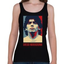 PRINTFASHION Diego Maradona - Női atléta - Fekete női trikó