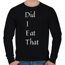 PRINTFASHION DIET - Did I Eat That - Férfi pulóver - Fekete férfi pulóver, kardigán