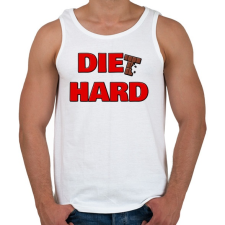 PRINTFASHION DIET HARD - Férfi atléta - Fehér atléta, trikó