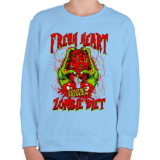 PRINTFASHION Diétázó zombi - Gyerek pulóver - Világoskék
