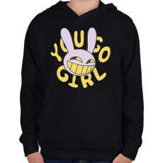 PRINTFASHION Digitális Cirkusz - Gyerek kapucnis pulóver - Fekete