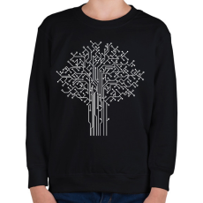 PRINTFASHION digitális fa - Gyerek pulóver - Fekete