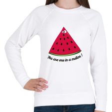 PRINTFASHION Dinnye vagy! - Női pulóver - Fehér női pulóver, kardigán