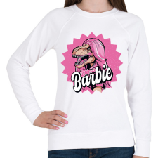 PRINTFASHION Dínó Barbie - Női pulóver - Fehér női pulóver, kardigán