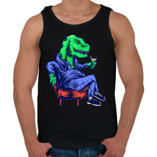 PRINTFASHION Dino chill - Férfi atléta - Fekete atléta, trikó