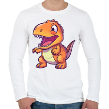 PRINTFASHION dino - Férfi hosszú ujjú póló - Fehér férfi póló