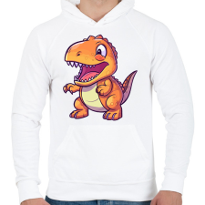 PRINTFASHION dino - Férfi kapucnis pulóver - Fehér férfi pulóver, kardigán