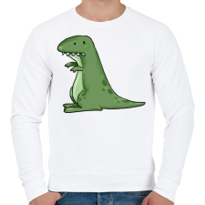 PRINTFASHION Dínó - Férfi pulóver - Fehér férfi pulóver, kardigán