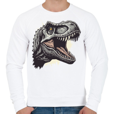 PRINTFASHION Dino - Férfi pulóver - Fehér férfi pulóver, kardigán