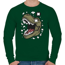 PRINTFASHION Dínó - Férfi pulóver - Sötétzöld férfi pulóver, kardigán