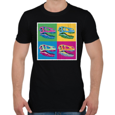 PRINTFASHION Dínó koponyák - Férfi póló - Fekete férfi póló