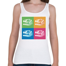 PRINTFASHION Dínó koponyák - Női atléta - Fehér