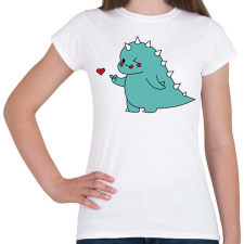 PRINTFASHION Dino love - fiú - Női póló - Fehér női póló