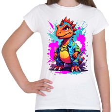 PRINTFASHION Dino - Női póló - Fehér