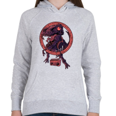 PRINTFASHION Dinó tánc - Női kapucnis pulóver - Sport szürke