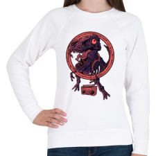 PRINTFASHION Dinó tánc - Női pulóver - Fehér női pulóver, kardigán