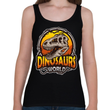PRINTFASHION Dínó világ - Női atléta - Fekete női trikó
