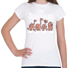 PRINTFASHION Dínók a zebrán - Női póló - Fehér