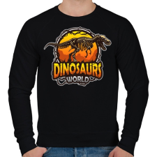 PRINTFASHION Dinók világa - Férfi pulóver - Fekete férfi pulóver, kardigán