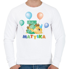 PRINTFASHION Dínós szülinap - Névvel, számmal - Férfi pulóver - Fehér férfi pulóver, kardigán