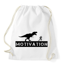PRINTFASHION Dinosaur motivation - Sportzsák, Tornazsák - Fehér tornazsák