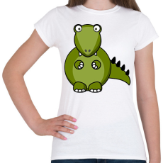 PRINTFASHION Dinoszaurusz - Női póló - Fehér