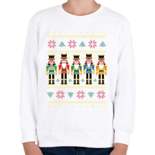 PRINTFASHION Diótörős csúnya pulcsi - Gyerek pulóver - Fehér gyerek pulóver, kardigán