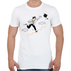 PRINTFASHION Diplomás minta - Férfi póló - Fehér