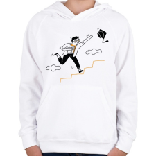 PRINTFASHION Diplomás minta - Gyerek kapucnis pulóver - Fehér gyerek pulóver, kardigán