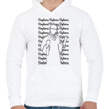 PRINTFASHION Diplomás minta - Vonalas - Férfi kapucnis pulóver - Fehér női pulóver, kardigán