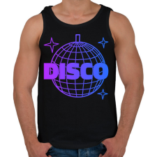 PRINTFASHION Disco - Férfi atléta - Fekete atléta, trikó