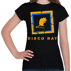 PRINTFASHION DISCO RAT - Női póló - Fekete