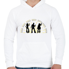 PRINTFASHION Disco tánc - Férfi kapucnis pulóver - Fehér