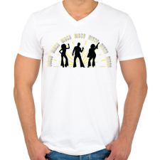 PRINTFASHION Disco tánc - Férfi V-nyakú póló - Fehér férfi póló