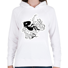 PRINTFASHION Disenchantment Luci - Női kapucnis pulóver - Fehér női pulóver, kardigán