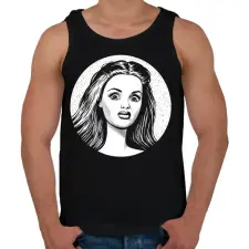 PRINTFASHION Disgusted Barbie - Férfi atléta - Fekete atléta, trikó