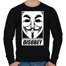 PRINTFASHION disobey vendetta - Férfi pulóver - Fekete férfi pulóver, kardigán