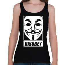 PRINTFASHION disobey vendetta - Női atléta - Fekete női trikó