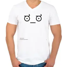 PRINTFASHION Dissaprove - Férfi V-nyakú póló - Fehér