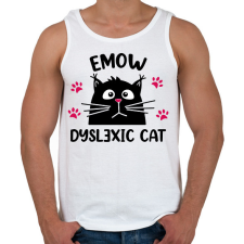 PRINTFASHION Diszlexiás cica - Férfi atléta - Fehér atléta, trikó