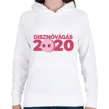 PRINTFASHION Disznóvágás 2020 - Női kapucnis pulóver - Fehér női pulóver, kardigán