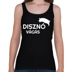 PRINTFASHION Disznóvágás - fehér - Női atléta - Fekete