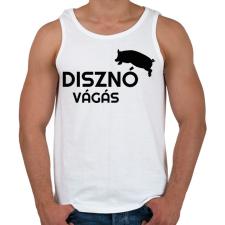 PRINTFASHION Disznóvágás - fekete - Férfi atléta - Fehér atléta, trikó