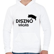 PRINTFASHION Disznóvágás - fekete - Férfi kapucnis pulóver - Fehér férfi pulóver, kardigán