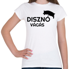 PRINTFASHION Disznóvágás - fekete - Női póló - Fehér