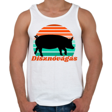 PRINTFASHION Disznóvágás - Férfi atléta - Fehér atléta, trikó