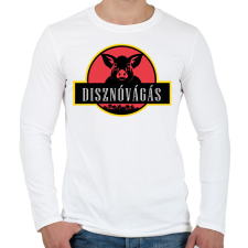 PRINTFASHION Disznóvágás  - Férfi hosszú ujjú póló - Fehér férfi póló