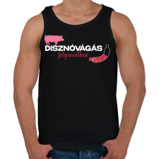 PRINTFASHION Disznóvágás folyamatban - Férfi atléta - Fekete atléta, trikó